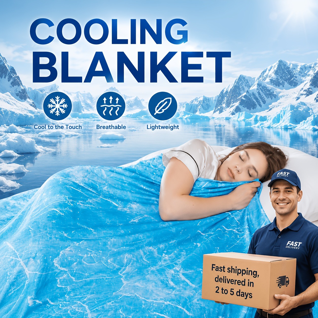 Cooling Blanket Hot Sleepers - Coperta Rinfrescante per Chi Soffre il
