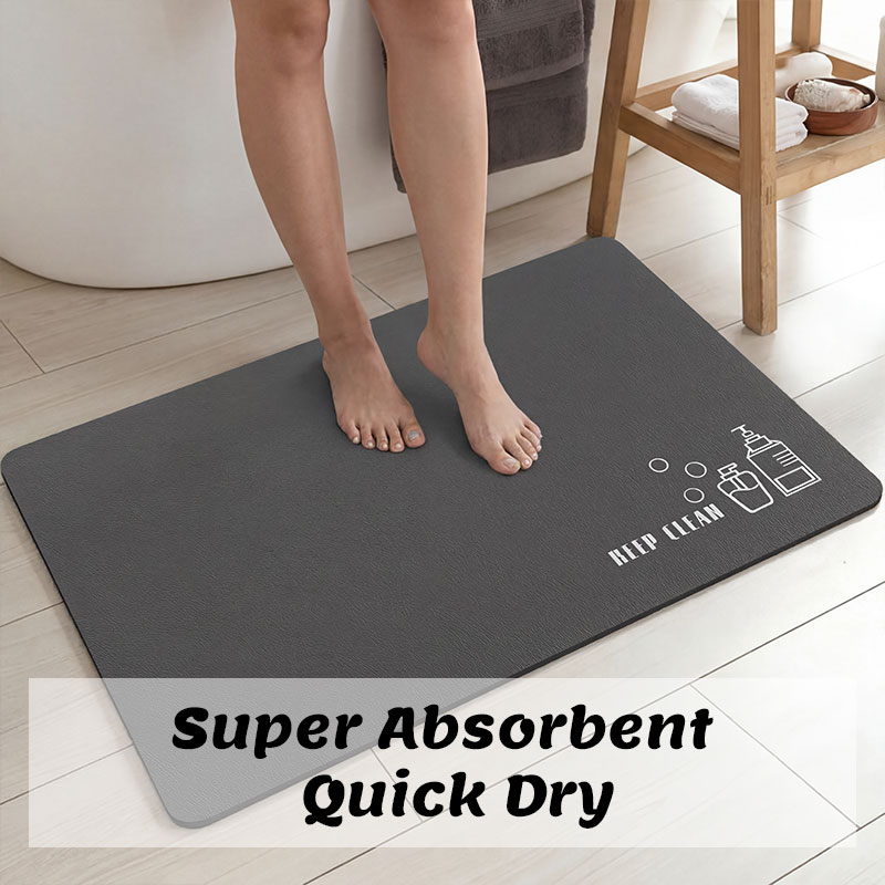 Quick Dry Diatomite Bath Mat - Tappetino da Bagno in Diatomite, Assorbente