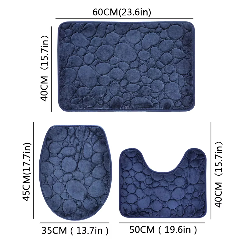 Quick Dry Diatomite Bath Mat - 3 pz/set Tappetini Da Bagno Antiscivolo