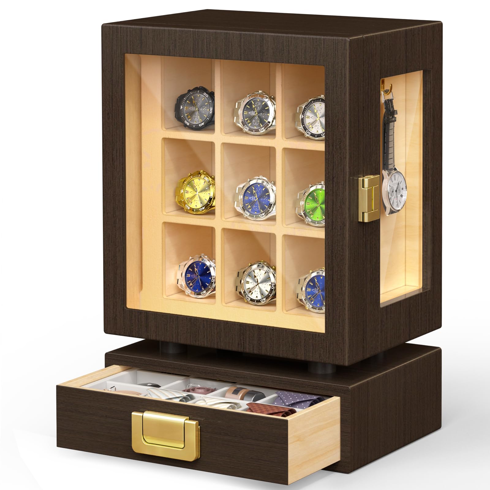 Storage & Organization - Scatola Porta Orologi in Legno Rettangolare