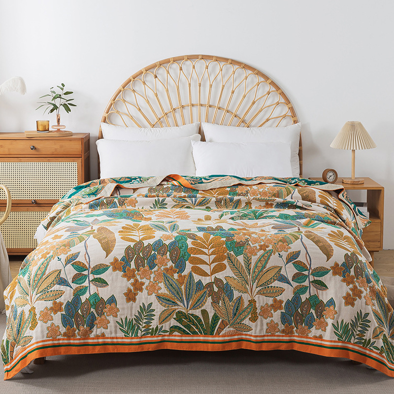 Muslin Cotton Bedspread - Copriletto in garza di mussola sul