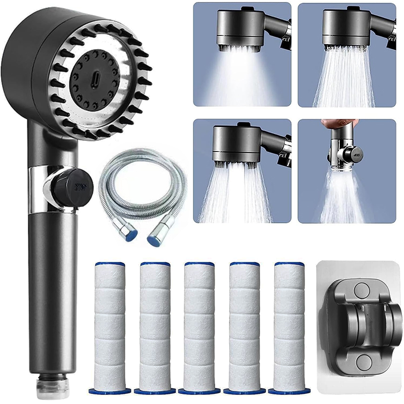 High Pressure Shower Head Handheld - Soffione doccia con massaggio ad alta