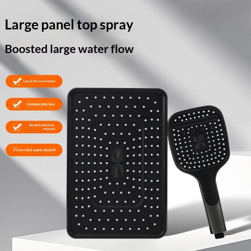High Pressure Shower Head Handheld - Set Doccia Turbo Boost con Pistola
