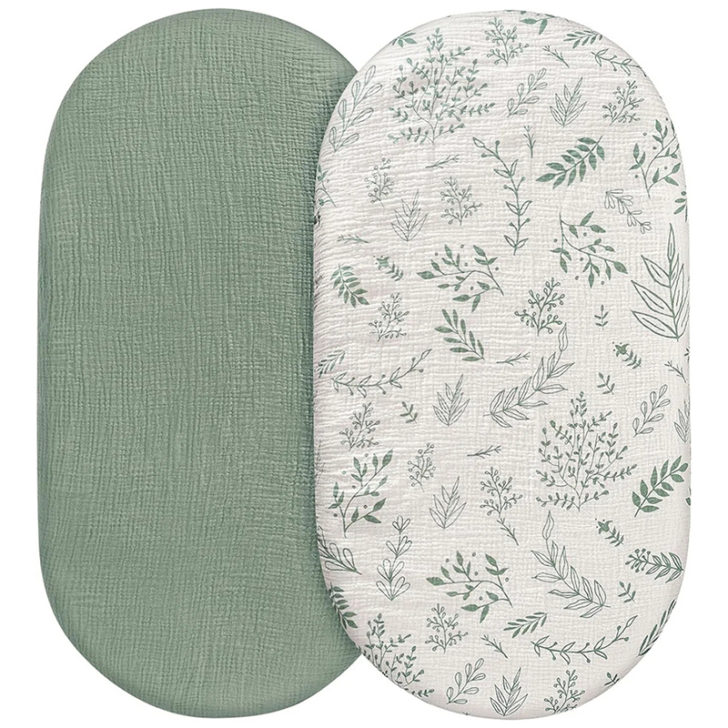 Muslin Cotton Bedspread - Lenzuola per culla in mussola per