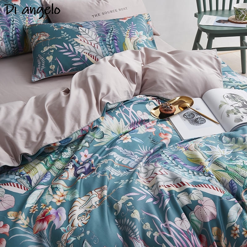 600TC 4 pezzi set di biancheri - Aesthetic Floral Duvet Cover recensione e prezzo