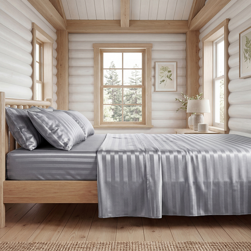 Set di Lenzuola in Raso a Righ - Fitted Bed Sheets Deep Pocket recensione e prezzo