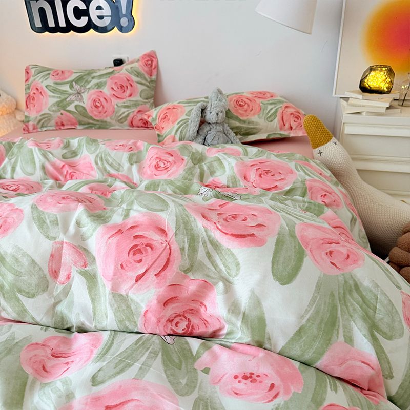 Set copripiumino rosa rosa con - Duvet Cover Sets With Zipper recensione e prezzo